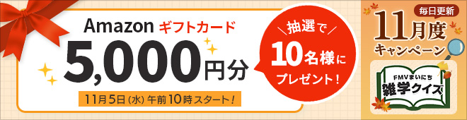 【11月28日まで】Amazonギフトカードを抽選でプレゼント&全員キャッシュバックがもらえるキャンペーン開催中♪